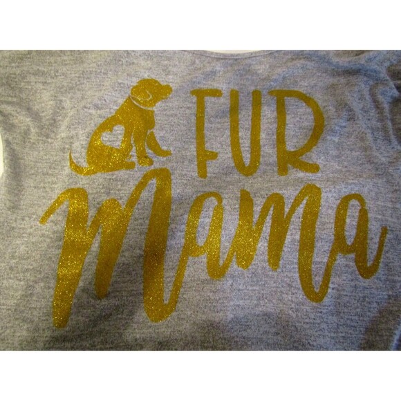 Simply Southern Top NWT Grey Fur Mama Pullover Long Sleeve Open Back Size L - Picture 6 of 11